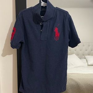 Ralph Lauren- Big Pony Cotton mesh Polo. Size 8 in great condition.